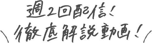 週2回配信!徹底解説動画!